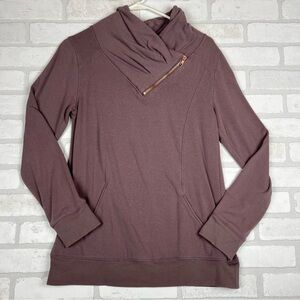 Beautiful Plum Zip Up Sweater Size S by Maurices with front pockets